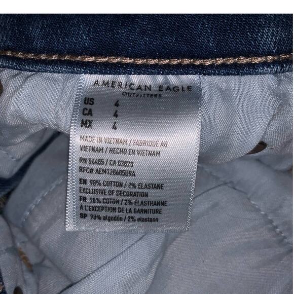 American Eagle Distressed Hi Rise Shortie Size 4 - Picture 6 of 6